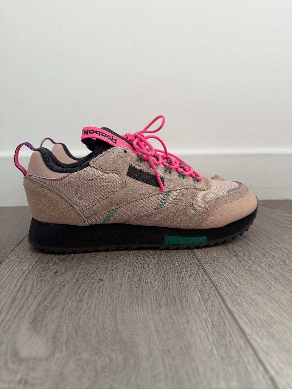Reebok Women's Blush Pink Sneakers with Hot Pink Accents